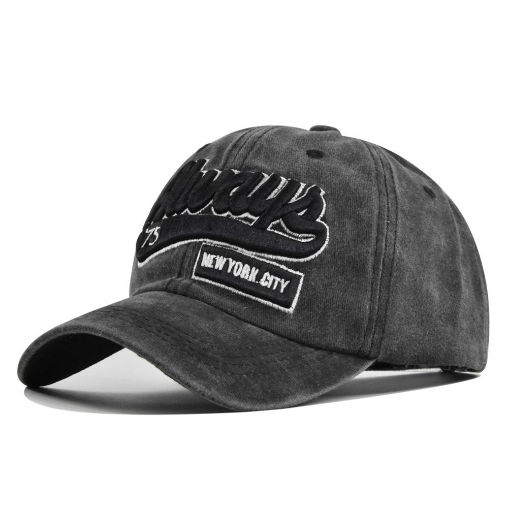 3D Embroidered Vintage Baseball Cap - Unisex Washed Sun Hat with Duckbill Design