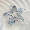 Colorful Hollowed-out Star Shark Clip Sweet Semi-tied Hair Clip  Cute Five-pointed Star-shaped Ponytail Clip  Fashionable Hair Clip