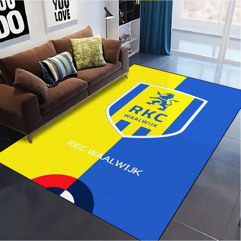 RKC Waalwijk Logo Carpet Rug for Living Room Bedroom Home Sofa Decoration,Kids Play Non-slip Floor Mat