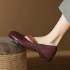 Soft leather version~ Flat bottom round head small leather shoes shallow mouth Mary Jane shoes women's new evening super soft small soft leather sing