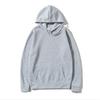 Autumn Fashion Loose Tops Solid Colour Hooded Polyester Men's Sweatshirt Simple Casual