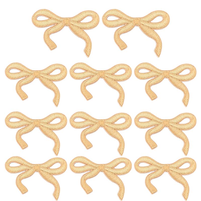 10pcs Colorful Butterfly Bow Embroidered Patch Skirt Hat Shoes Sew Embroidery Applique Decorate Iron On Patches For Clothing Diy