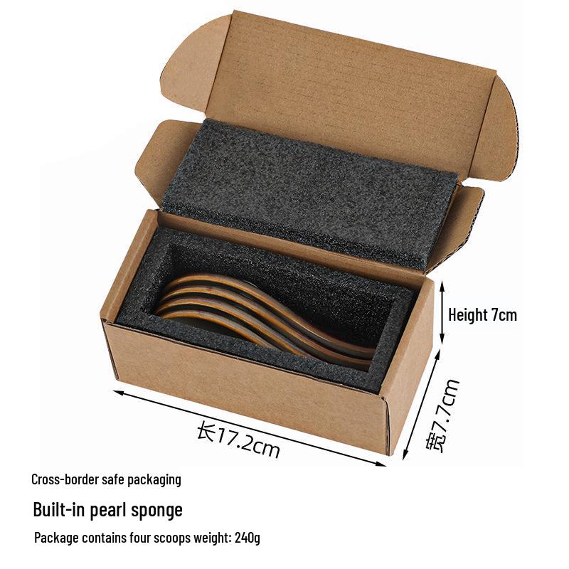 European Ceramic Soup and Dessert Spoon - Kiln-Fired, Small Stirring Utensil for Home and Restaurant Use