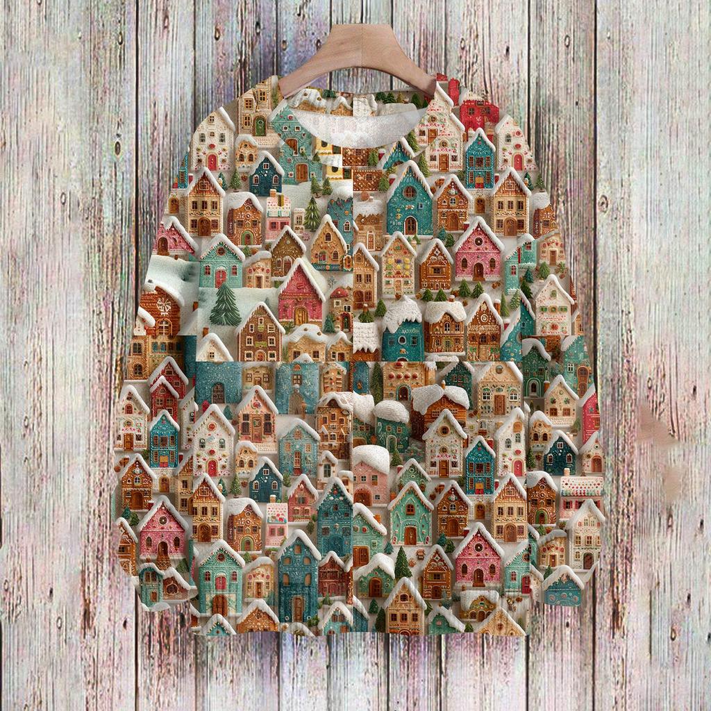 Christmas Sweatshirts For Women Knit Sweater Cute Shirt Fall Crewneck Pullover Tops