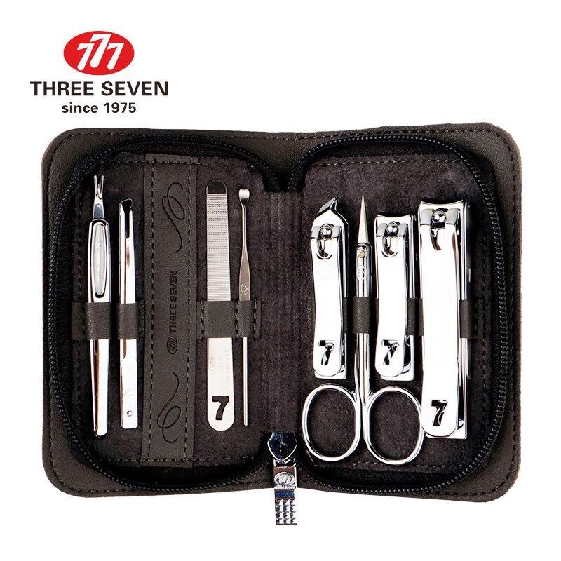 THREE SEVEN (777) Imported Anti-Splash 8-Piece Nail Clipper Set