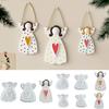 1Pc Christmas Tree Pendant Hanging Ornament Dot Silicone DIY Faceless Angel Heart Plaster Mold