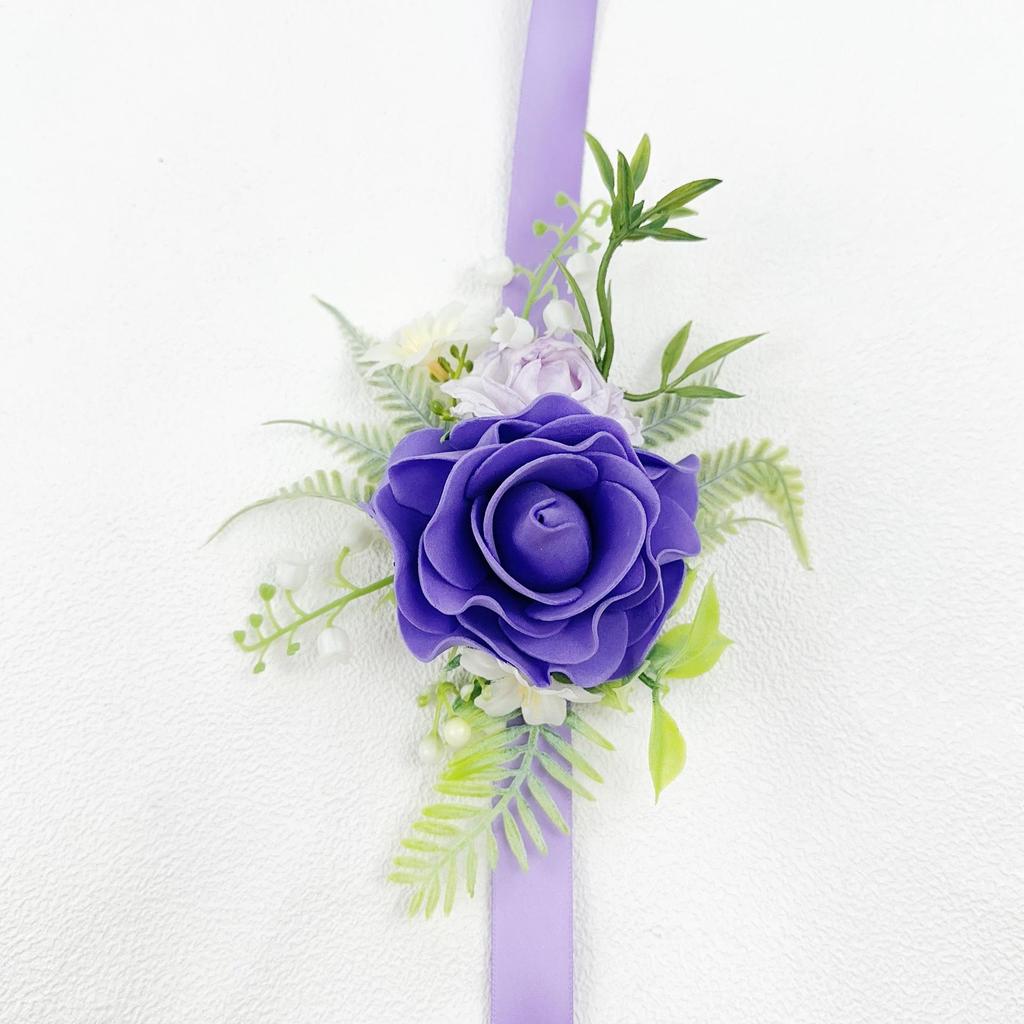 Wedding Corsage with PE Foam Flowers for Groomsmen, Bridesmaids, and Greeters