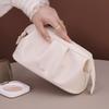 Travel Cosmetic Bag 10x21x12cm PU Leather Large Capacity for Woman and Girls Keeping Cosmetics Organized