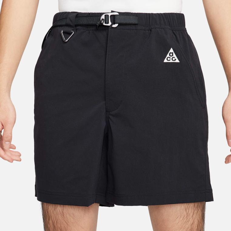 Nike ACG Logo Embroidered Comfortable Casual Shorts Men Bottoms Black FN2431-010