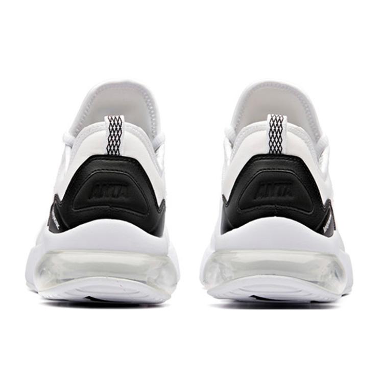 Anta Fabric Cushioning Slip Resistant Breathable Coverage Low top Running Shoes Men's White Black 91845510-4