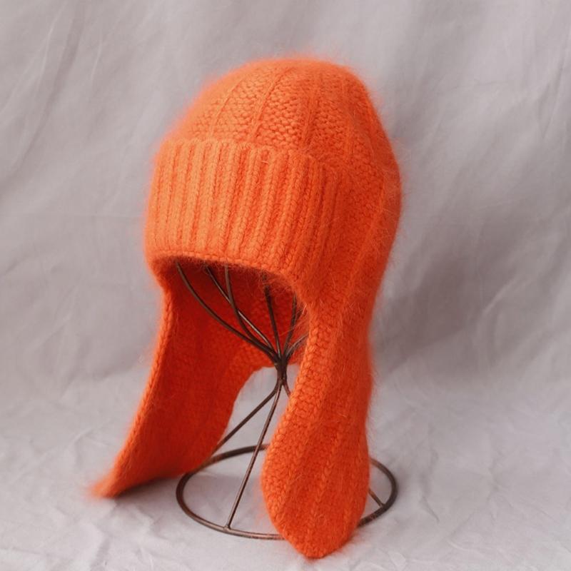 Soft Plush Ear Protections Faux Furs Cold Weather Cap Windproof Earmuffs Unisex Design Winter Earflap Hat Soft Knit Cap