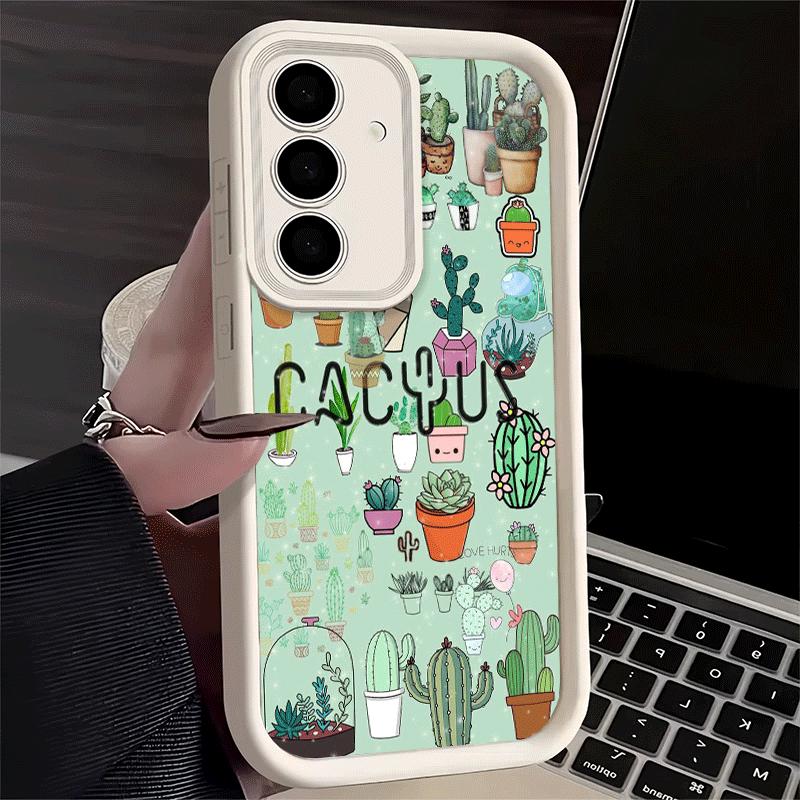 Phone Case for Samsung Galaxy A17 A16 A15 A14 A13 Cactus Pattern A56 A36 A26 A55 A35 A25 A54 A34 A24 A53 A33 A23 A07 A06