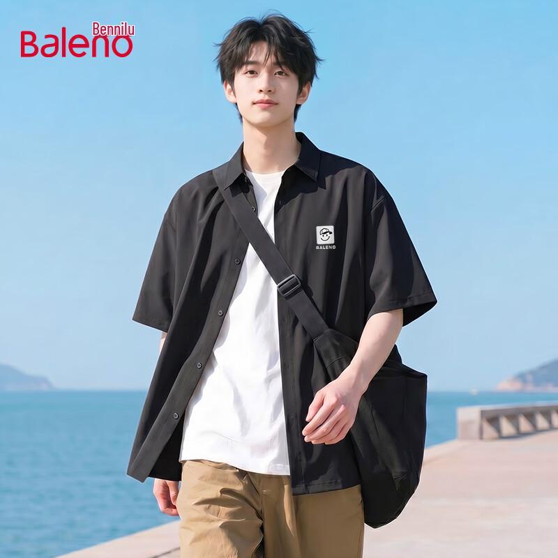 Baleno Men s 2026 Ice Silk Cooling Short-Sleeve Lapel Shirt XL