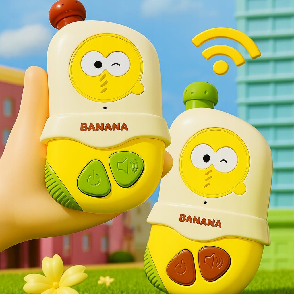 Zestaw Walkie Talkie Zabawkowy Telefon Banana Dźwięki Krótkofalówki Dzieci