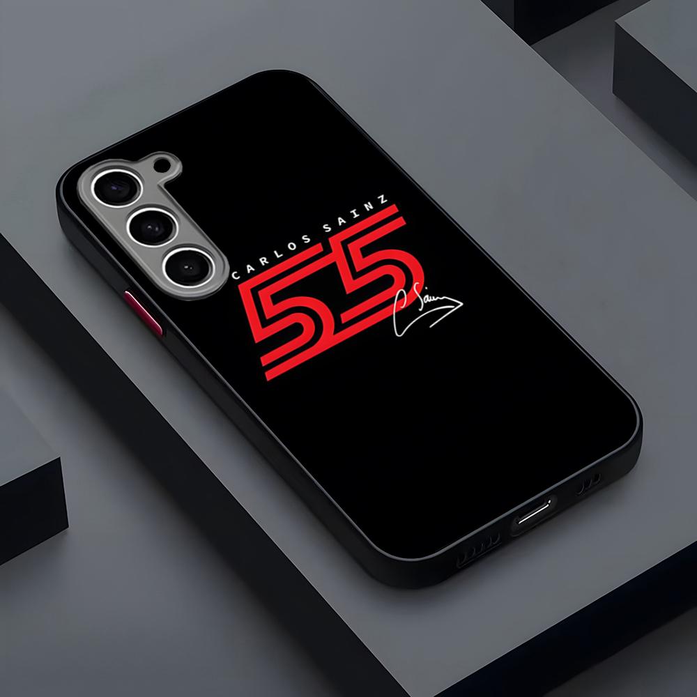 

Carlos Sainz 55 Phone Case Matte Transparent For Samsung S25Plus S21fe S22 FE S23 Ultra S24 Plus S25 Luxury Back Cover Samsung S25