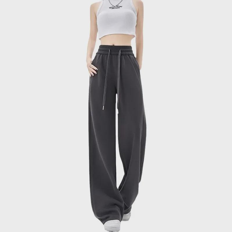 Women's 2024 Spring/Autumn High-Waist Wide-Leg Sweatpants - LuLu Trendy Comfort Pants