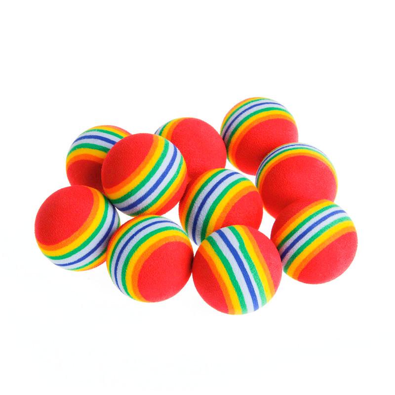 Rainbow Cat Toys Ball Interactive Cat Dog Play Chewing Rattle Scratch EVA Ball Training Balls Pet Toys Supplies