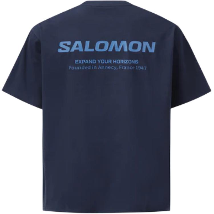 SALOMON Primary Letter Logo Loose Fit Crew Neck T-Shirt Men T-Shirts LD0043300