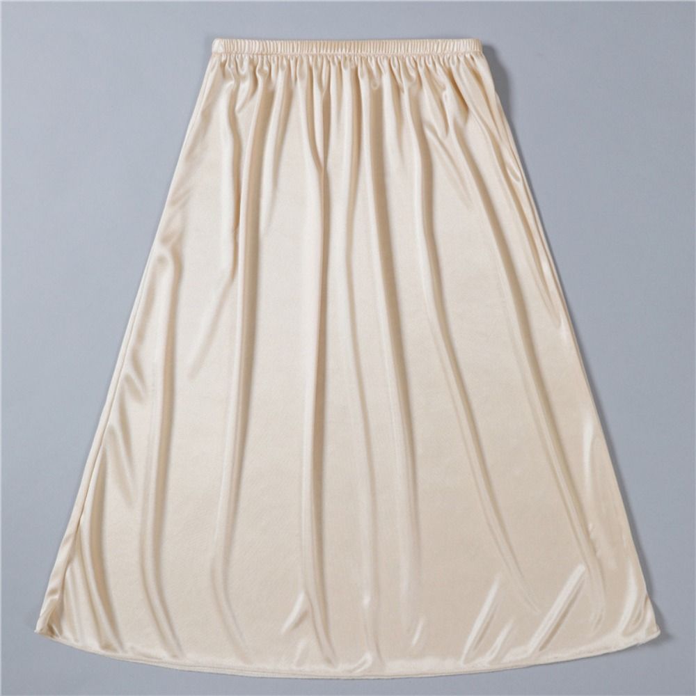 Satin Silk Safety Skirt Petticoat Thin Half Slips Dress Fashion Dress Underskirt Slips Girls