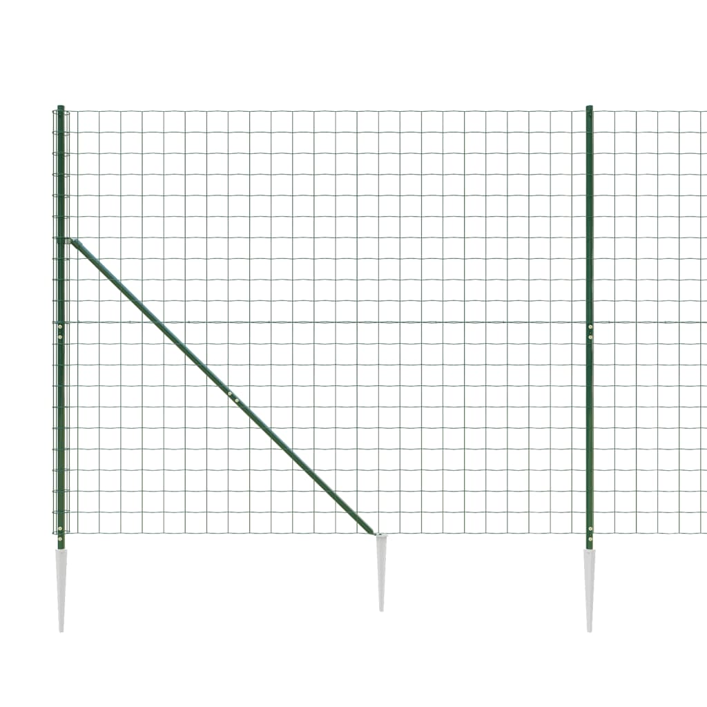Vidaxl Ogrodzenie Z Siatki, Z Kotwami, Zielone, 1,8X10 M