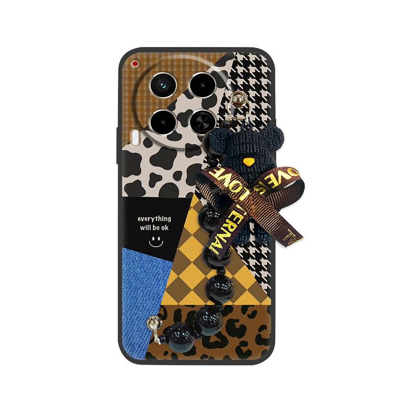 Soft Case Black Pearl Pendant Phone Case For Tecno Camon30/4G/5G/CL6/CL7 Silicone Dirt-resistant Protective Case Cartoon