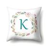 Polyester Pillowcase Simple Home Furnishing 26 English Letter Printed Pillowcase Car Cushion Waist Cushion Cover