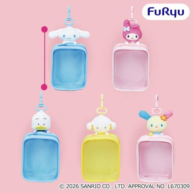 Sanrio Characters Grand Prize 2026 Pouch with Plush Vol. 2, Set of 5, Plush Approx. 16.5cm
