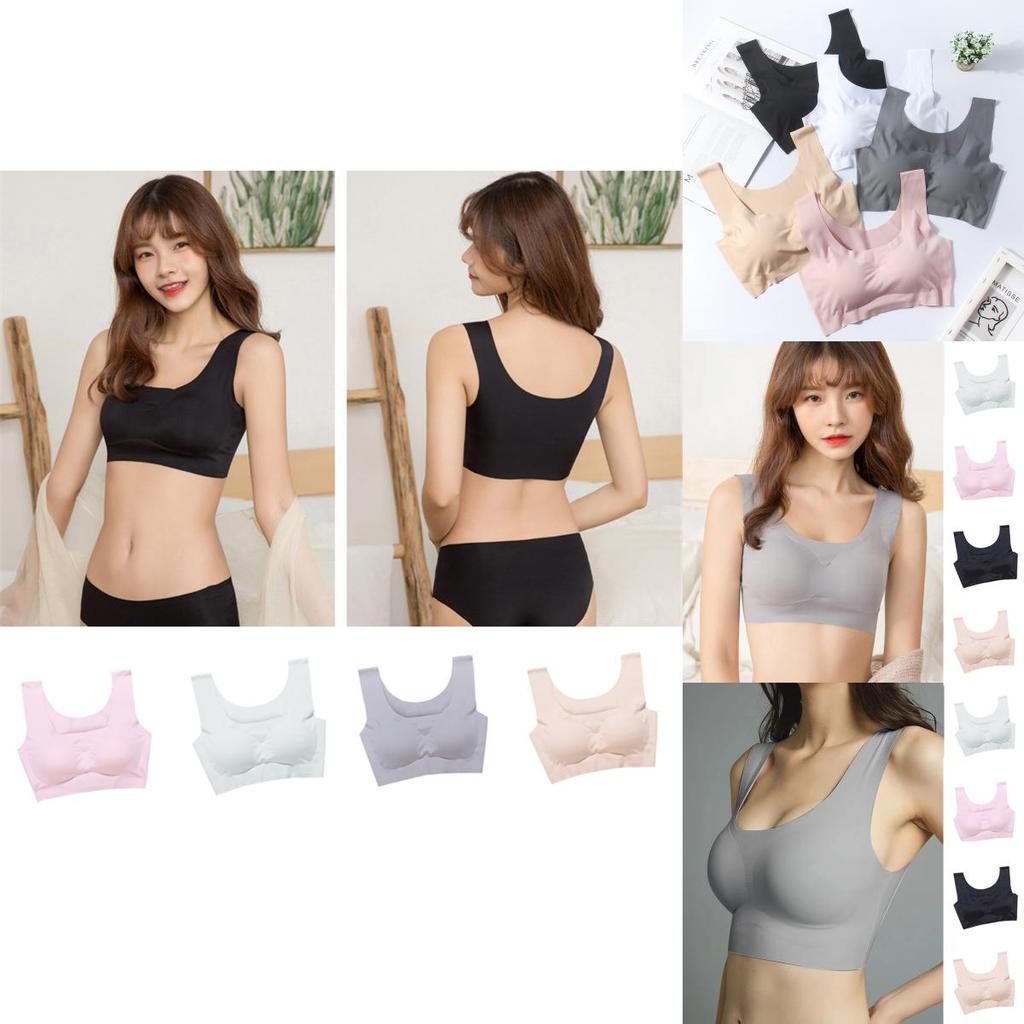 Seamless Plus Size Padded Sports Bra With Breathable Elastic And U Back Design