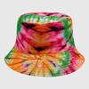 Neutral Summer Tie Dye Printed Fisherman Hat Outdoor Breathable Hat Sunshade