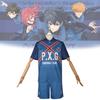 Blue Lock Cosplay Atletisch Korte Mouw Wedstrijdshirt Rin Itoshi Middelbare School Sportset Shido Ryusei Anime Outfit Voor Spel Rollenspel
