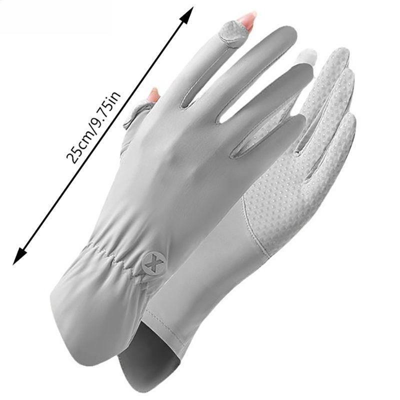 Breathable Touch Screen Anti-UV Women Gloves Mittens Sunscreen Gloves Ice Silk Gloves Cycling Driving Mittens Outdoor