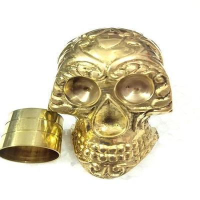 Brass Skull Solid Head Handle For Walking Stick Canes Gifts