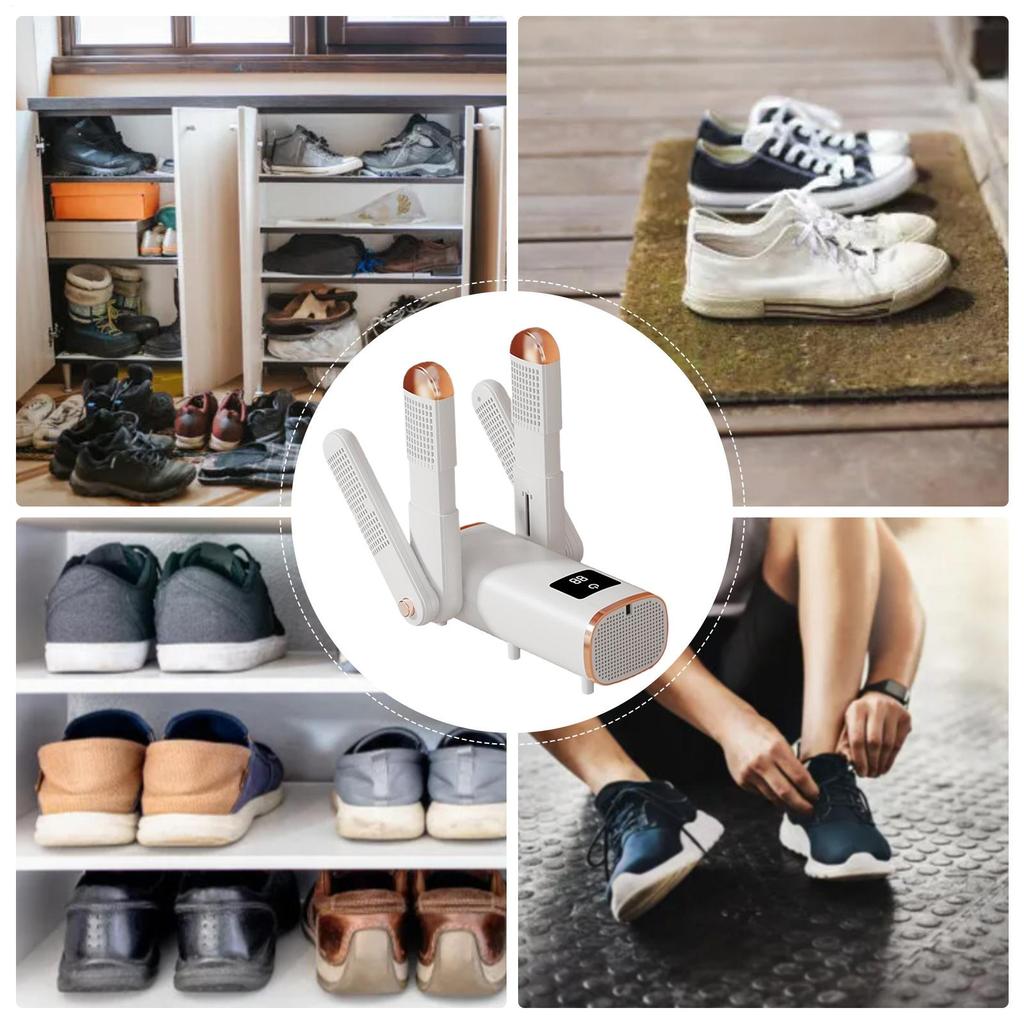Boot Dryer 4 Drying Ports Odor Eliminator Electric Boot Warmer Deodorizer for Home Travel Shoe Sneaker Glove Garment Outdoor