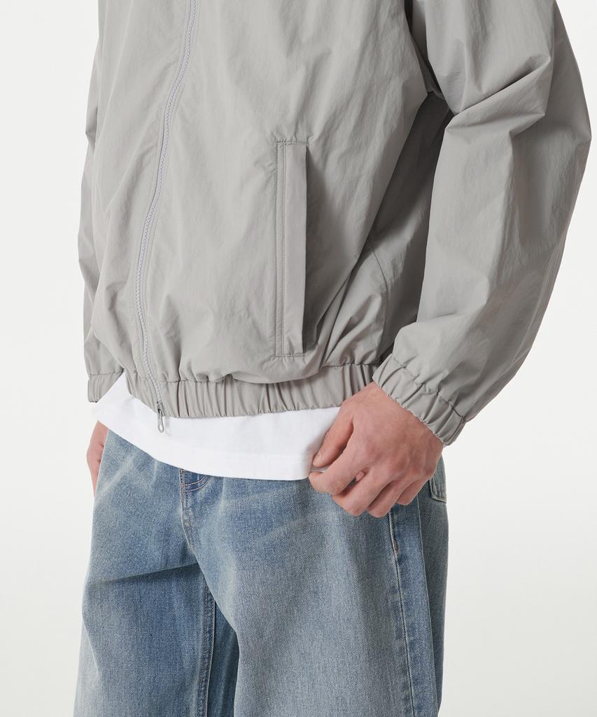 Musinsa Standard Oversized High-Neck Windbreaker Jacket [Titan Grey]