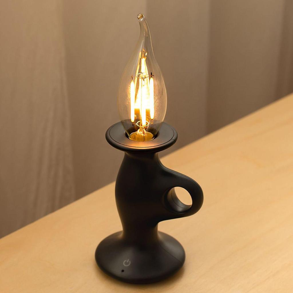 Retro Desk Lamp Candle Lights Retro Lamp Desk Decor Ambient Lighting Rechargeable Home Decor For Birthday Dorm Apartment Bedroom