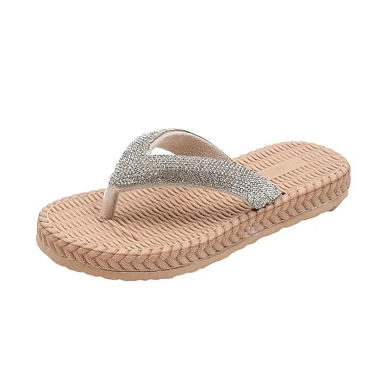 Papuci de copii cu strasuri pentru fete 2024 Modă de vară și confortabili Stil de vacanță Șlapi Cool Pantofi de plajă