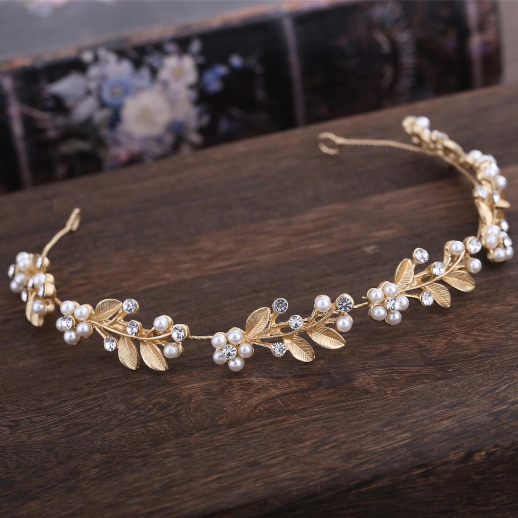 Crystal Leaf Hair Vine Band Headband Rhinestone Flower Headband Tiara For Women Bridal Wedding Hair Accessories Jewelry Headband