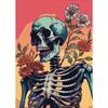 Vintage Floral Skeleton Skulls Pop Art Posters and Prints Canvas Painting Wall Picture for Living Room Home Decoration Cuadros