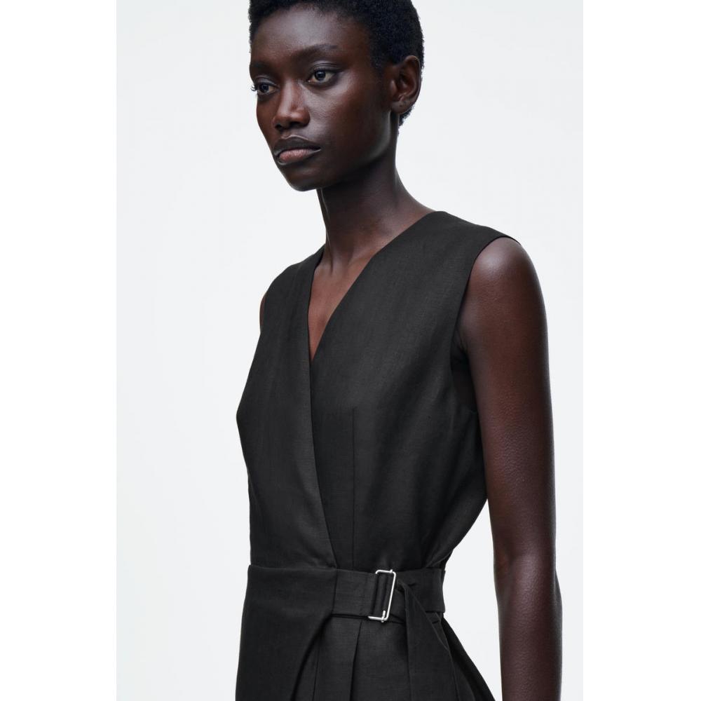 COS Salopetă din in cu față petrecută Japonia