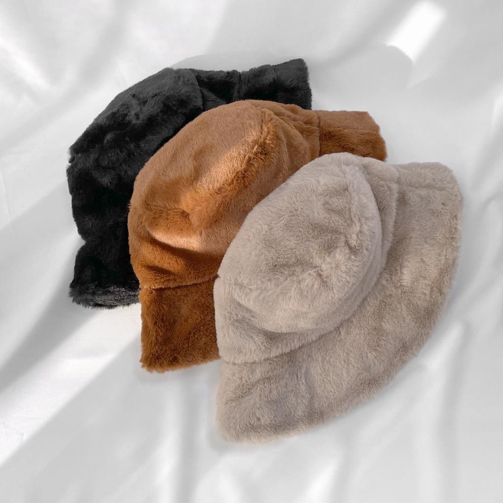 Women's Soft Fur Bucket Hat