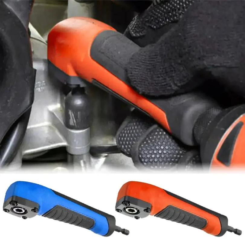 New 1PC Multifunctional Electric Corner Screwdriver,High Torque 90 ° Right Angle Screwdriver,Manual Tool,Blue and Orange