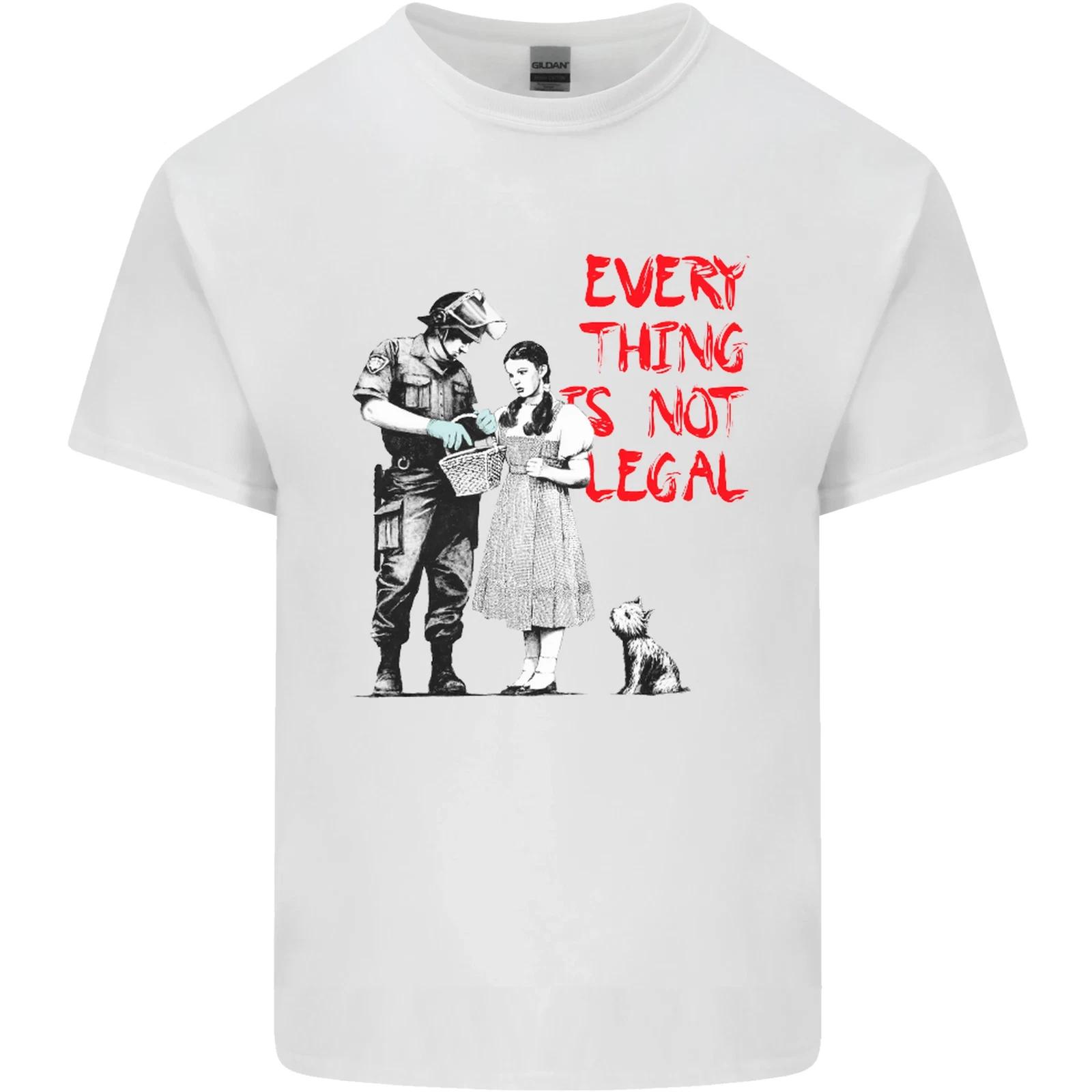 Banksy Art Everything Is Not Legal Kids T-Shirt Childrens S