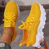 Fashion Red Sneakers Slip On Flying Shoes Women Breathable Mesh Platform Sneakers Outdoor Tennis Shoes Spring Fashion Thick Sole Shoes