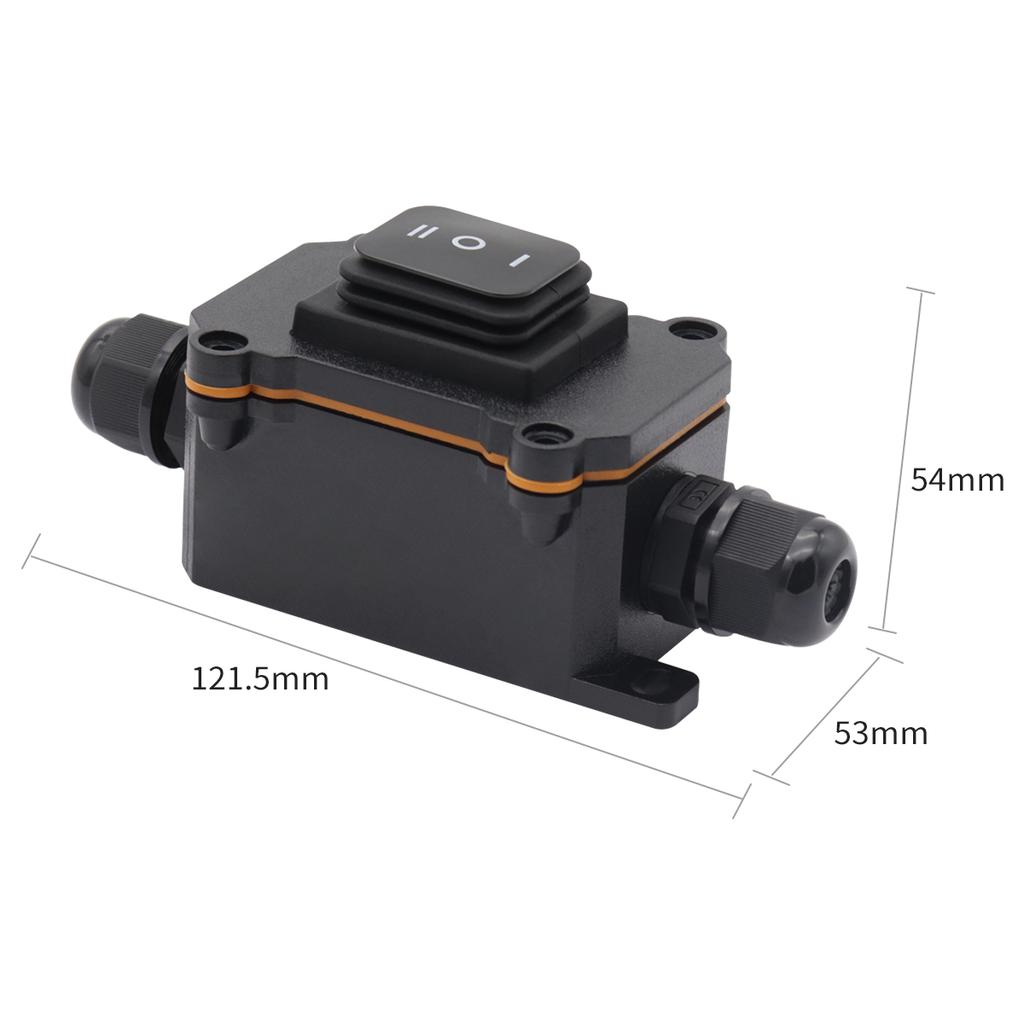 Waterproof Outdoor External 2 Way lP68 Electrical Junction Box Underground Cable Line Wires Power Cord Connector Protection 12V