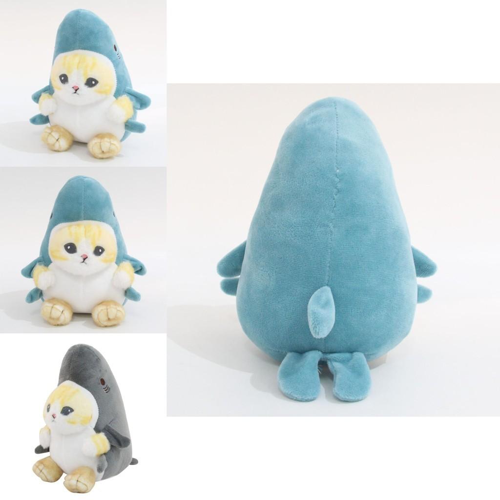 Soft Cat Shark Plushie Doll Kawaii Toy For Kids Pillow Decor Room