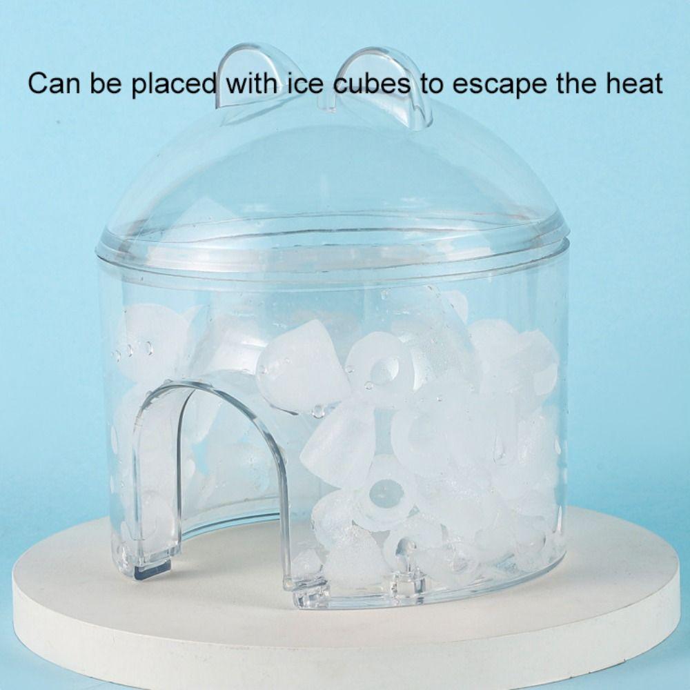 Creative Transparent Hamster Cooling House PET Hollowed-out Guinea Pig Ice Nest Cute Hamster Cooling Habitat Summer