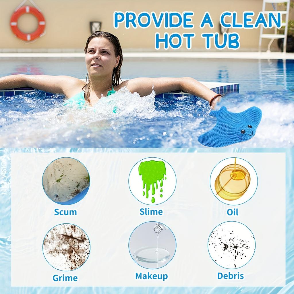 Hot Tub Scum Absorber Pool Washing Machine Debris Cleaning Oil Absorbing Sponge