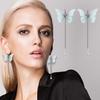 1 Pairs Butterfly Long Earrings for Women Pearl Pendant Pendientes Fashion