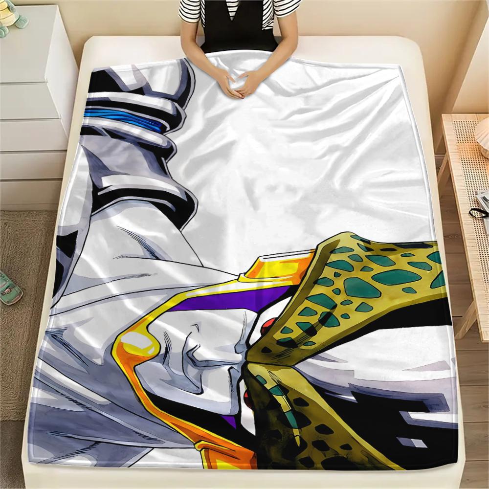 Dragon Ball character Print Flannel Blanket High quality Comfortable for All Seasons Home Decor Warmth and Comfort Perfect for Christmas Gifts