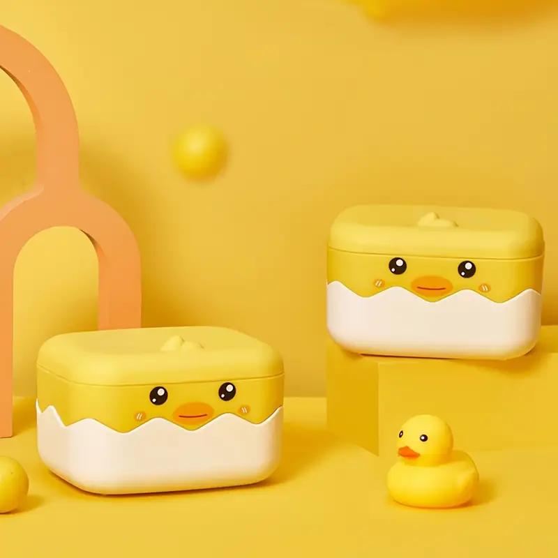 Soap Rack With Lid No Drilling Wall Mounted Double Layer Soap Holder Soap Sponge Dish Bathroom Accessories Soap Dishes Self Adhesive